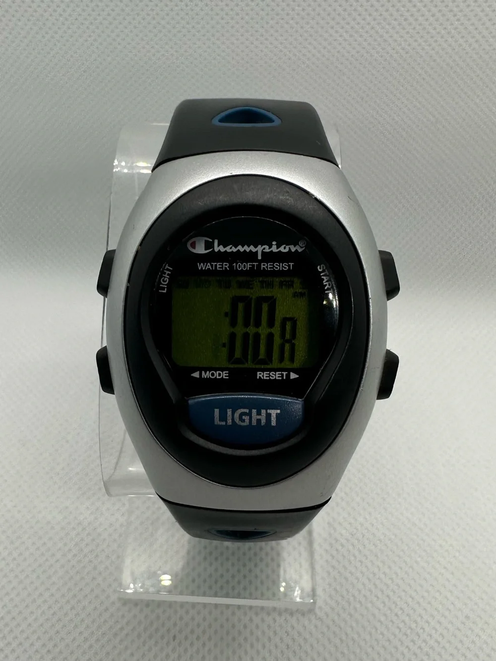 Vintage Champion Digital Multifunction Sports Watch, Silicone Strap, Running